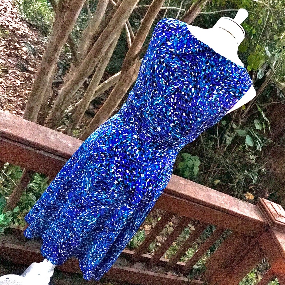 Eliza J Fit & Flare Multi-Print Dress - Picture 7 of 10